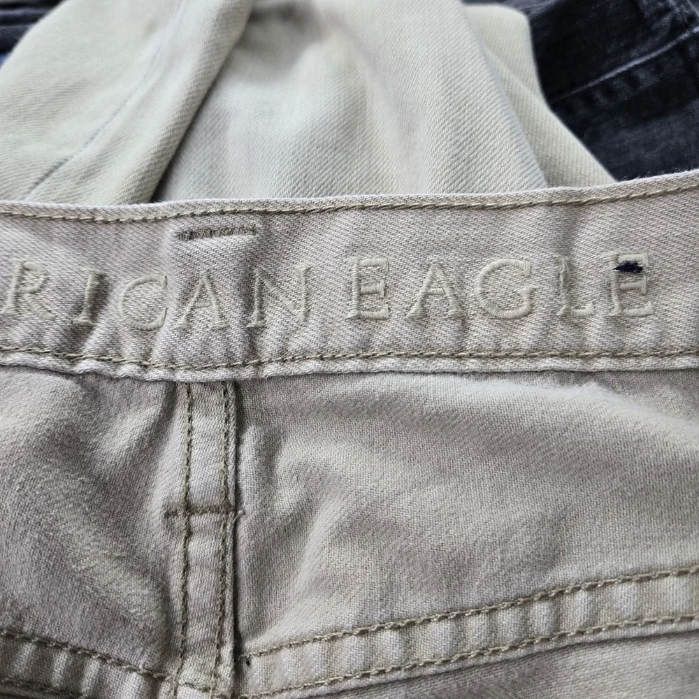 American Eagle Outfitters Men Jeans 33/32 Beige Pants Khakis Twill 30